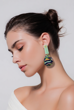 Load image into Gallery viewer, UNIQUE PAIRS Statement Studs - Mixed Clay Earrings with Resin Findings - Shape 11