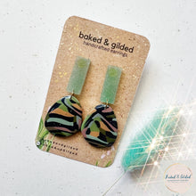 Load image into Gallery viewer, UNIQUE PAIRS Statement Studs - Mixed Clay Earrings with Resin Findings - Shape 11