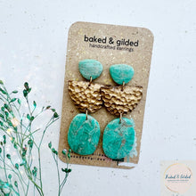 Load image into Gallery viewer, UNIQUE PAIRS Statement Studs - Faux Turquoise Gemstone Clay Earrings