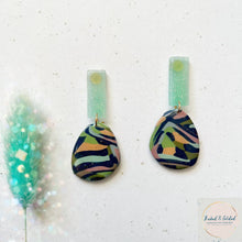 Load image into Gallery viewer, UNIQUE PAIRS Statement Studs - Mixed Clay Earrings with Resin Findings - Shape 11