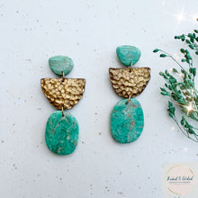 Load image into Gallery viewer, UNIQUE PAIRS Statement Studs - Faux Turquoise Gemstone Clay Earrings