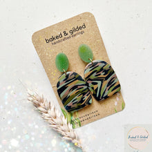 Load image into Gallery viewer, UNIQUE PAIRS Statement Studs - Mixed Clay Earrings with Resin Findings - Shape 1