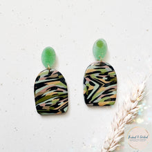 Load image into Gallery viewer, UNIQUE PAIRS Statement Studs - Mixed Clay Earrings with Resin Findings - Shape 1